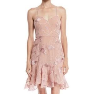NWT Halston Heritage Soutache Sleeveless Embroidered Rose A-Line Dress s…